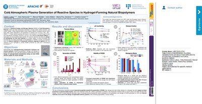 APACHE's research presented at the World Biomaterials Congress (WBC 2020)