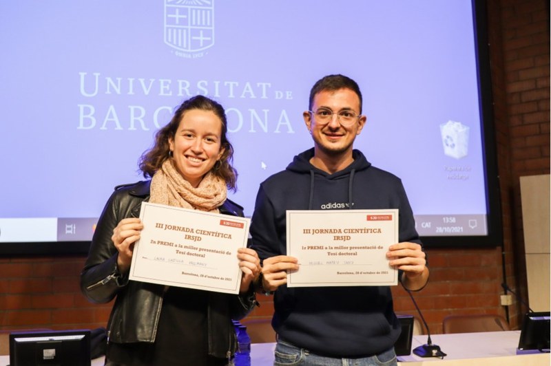 Miguel Mateu receives Best Thesis Presentation Award during the III IRSJD Scientific Day